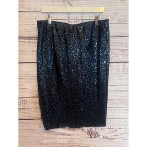 FOREVER 21 PLUS NAVY BLUE SEQUIN SKIRT SIZE 1X NWT